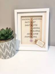 Personalised Teacher Thank You Scrabble Gift Frame. End Of School Year Gift. Home Decor. Photo Frame - thumbnail 1