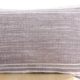 Brown Tribal Hemp Hand Woven Natural Dye Color Hmong Lumbar Pillow Cover - thumbnail 2