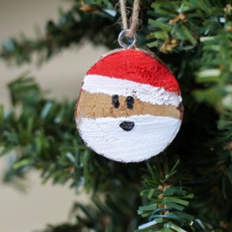 Rustic Christmas Ornaments - Pack Of 4 Wooden Ornaments // Holiday Decor - thumbnail 2
