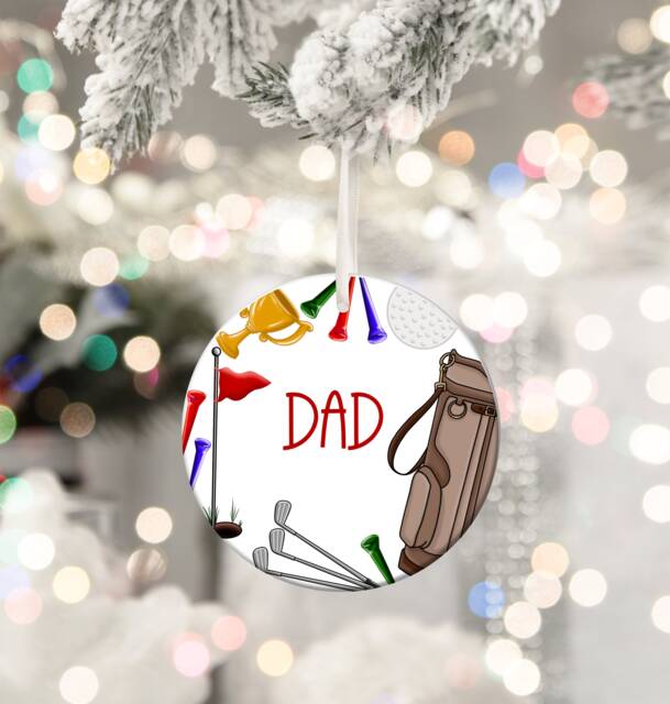 Personalised Golf Bauble, Golf Decoration, Ornament, Golfer, Christmas Gift, Gift For Him, Her