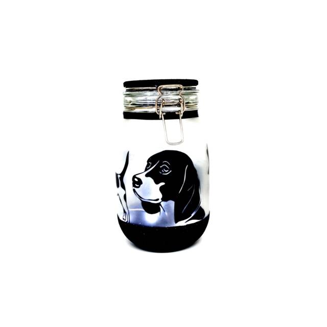 Beagle Night Light, Fairy Light Up Jar, Lovers Gift, Dog Memorial Art, Beagle Decor, Decal - image 1