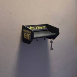 3D Printed 98T Spoiler Key Holder - Unique Wall Art With 3 Hooks Motorsport Decor For Car Enthusiasts - thumbnail 3
