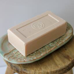 Handmade Ceramic Soap Dish Lace Imprint Pottery, Bathroom Decor - thumbnail 2