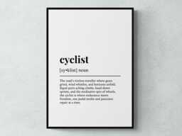 Cyclist Funny Definition Sport Gift Wall Art Print - thumbnail 1