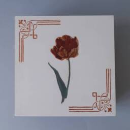 Hand-Painted Wooden Storage Box With Lid Decoupage Floral Design - thumbnail 3