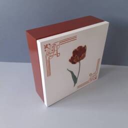 Hand-Painted Wooden Storage Box With Lid Decoupage Floral Design - thumbnail 2