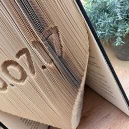 Anniversary Date, Folded Book Art, Deluxe Greeting Card - thumbnail 4