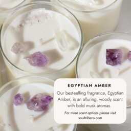 Iridescent Pisces Crystal Candle With Healing Crystals For Manifestation - thumbnail 3