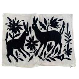 Mexican Otomi Pillow Cover, Handmade Case, Embroidery, Hand Embroidered Pillowcase - thumbnail 3