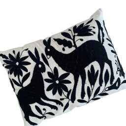 Mexican Otomi Pillow Cover, Handmade Case, Embroidery, Hand Embroidered Pillowcase - thumbnail 2