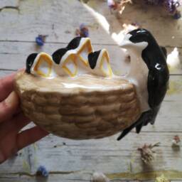 Ceramic Swallows Nest/Schwalbennest Aus Keramik/Nid D'hirondelle En Ceramique/Nido De Golondrina/Nido Di Rondine in Ceramica /Ninho Cer??mica - thumbnail 3