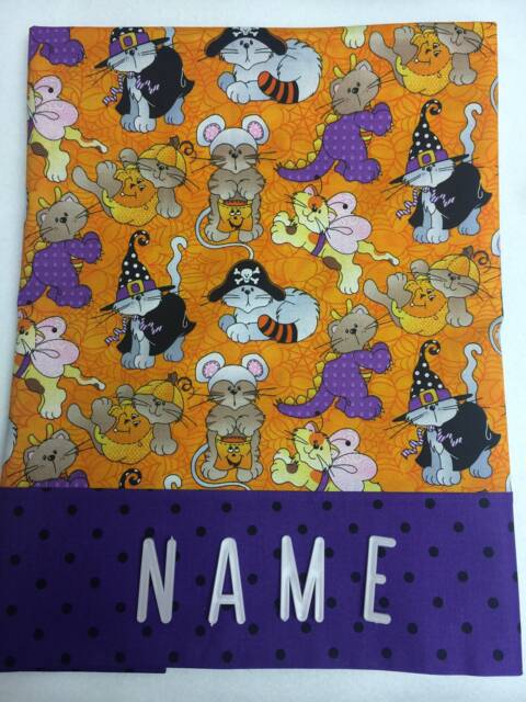 Halloween Cats Pillowcase Handmade Cotton Standard Size, Personalized - image 1