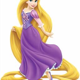 Long Hair Princess - 898mm X 750mm - Wall Sticker - thumbnail 2