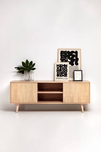 "Scandinavian Sideboard, Tv Cabinet, Oak Veneer ""Bell" - image 1