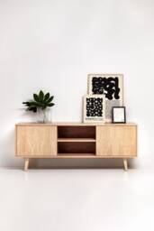 "Scandinavian Sideboard, Tv Cabinet, Oak Veneer ""Bell"