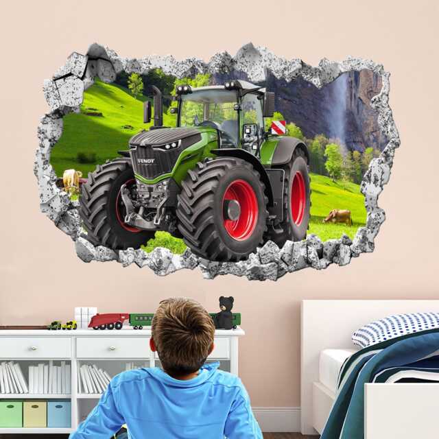 Tractor Wall Decal Sticker Mural Poster Print Art Kids Bedroom Home Decoration Farm Vehicle Machinery - image 1
