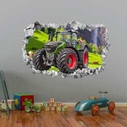 Tractor Wall Decal Sticker Mural Poster Print Art Kids Bedroom Home Decoration Farm Vehicle Machinery - thumbnail 3