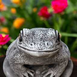 Concrete Frog Statue Toad Figurine Stone Amphibian Sculpture Pond Decor Garden Ornament Frog Lover Gift Outdoor Wildlife Figure - thumbnail 3