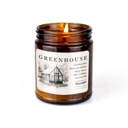 Greenhouse Scented Candle - Succulents & Garden Dirt in Amber Glass Jar - thumbnail 2