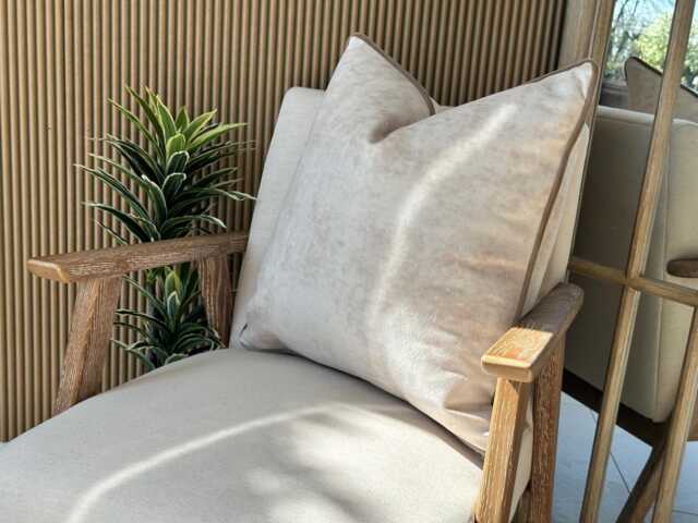 Dark Ivory Cream Cushion Cover Bespoke, Luxury Throw Pillow Cover - Alabaster - image 1