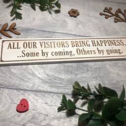 Funny Visitors Sign Laser Engraved Reclaimed Wood Wall Decor - thumbnail 2