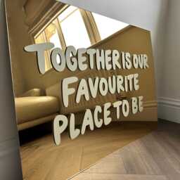 Acrylic 3D Wall Art-Wedding Sign-Bedroom Decor-Acrylic Sign - Together Is Our Favourite Place To Be - thumbnail 3