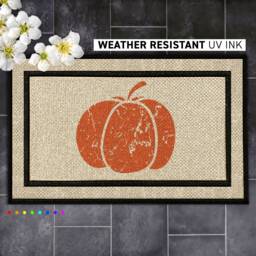 Customized Fall Pumpkin Doormat - Personalized Welcome Mat For Autumn Decor