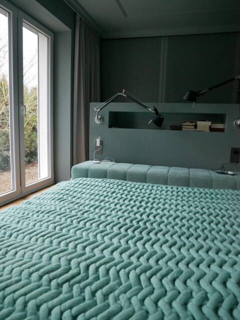 Organic 100 % Merino Wool Chunky Knit Giant Blanket, Throw, Arm Knit, Perfect Anniversary Gift - image 1