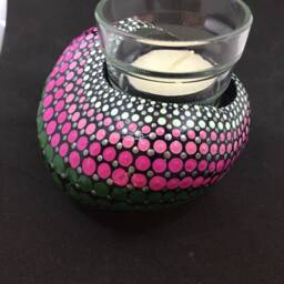 Mandala Stone Tealight Holder Windlight - thumbnail 2