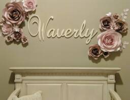 Wooden Name Sign, Nursery Decor, Wall Letters, Custom Sign Glittered - thumbnail 1