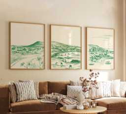 Set Of 3 Croyde Travel Posters, Devon Coastal Wall Art, UK Surf Prints, Vintage Beach Decor, Modern Artwork For Home