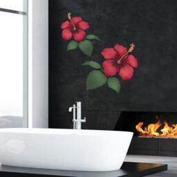Hibiscus Wall Stencil - Wall Art Stencil Instead Of Decals Easy To Use Stencils For A Quick Room Update Floral Walls - thumbnail 2