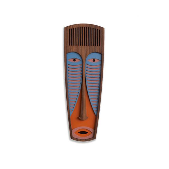 Decorative Wall Mask, Unique Wooden Art, Living Room Decor, Sculpture, Office African Tribal Art - image 1