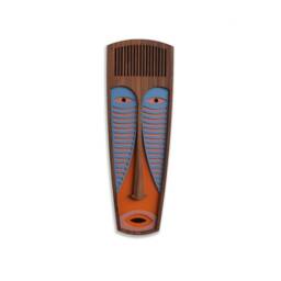 Decorative Wall Mask, Unique Wooden Art, Living Room Decor, Sculpture, Office African Tribal Art - thumbnail 1