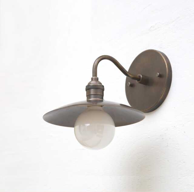 Solid Brass Wall Sconce Light With Brass Shade-Minimal Light, Ul Listed, No.0376 - image 1
