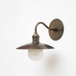 Solid Brass Wall Sconce Light With Brass Shade-Minimal Light, Ul Listed, No.0376 - thumbnail 3