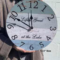 Four Color Lake Clock - Life Is Great At The - thumbnail 2