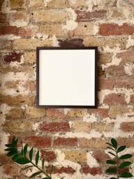 30x30 cm Mahogany Brown Wood Picture Frame Square Gallery Style - thumbnail 1
