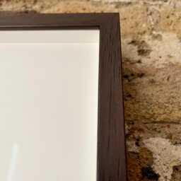 30x30 cm Mahogany Brown Wood Picture Frame Square Gallery Style - thumbnail 2