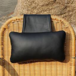 Doubleflex Leather Reversible Neck Pillow W. Counterweight 40x20 cm, Colors, Pillow, Support, Relaxation Weight