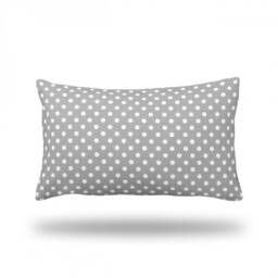 "Polka Dots On Light Gray - Decorative Throw Pillow, Pillow Cover, Case Only- Rectangle 13"" X 22" - thumbnail 2
