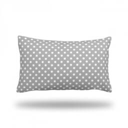 "Polka Dots On Light Gray - Decorative Throw Pillow, Pillow Cover, Case Only- Rectangle 13"" X 22" - thumbnail 1