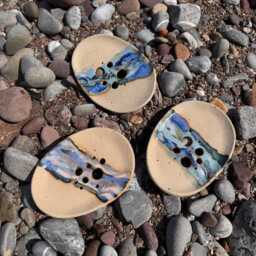 Slab Built Ceramic Soap Dish/Home Decor Coastal Style Homeware - thumbnail 2
