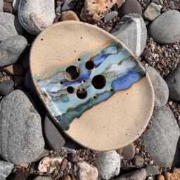 Slab Built Ceramic Soap Dish/Home Decor Coastal Style Homeware