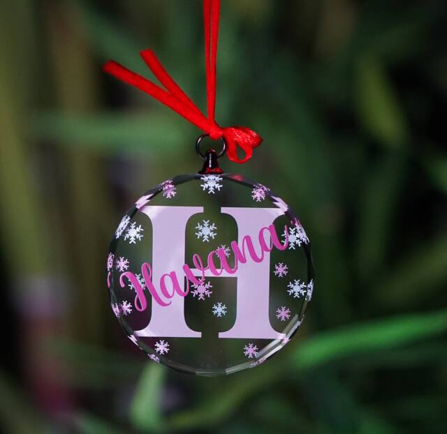 Personalised Name Christmas Ornament. Tree Decoration Bauble Gift. Add Any Name - image 1
