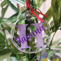 Personalised Name Christmas Ornament. Tree Decoration Bauble Gift. Add Any Name - thumbnail 3