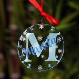 Personalised Name Christmas Ornament. Tree Decoration Bauble Gift. Add Any Name - thumbnail 2