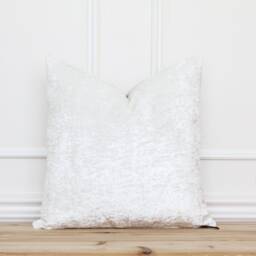 White Textured Pillow Cover Handmade Designer Pillows Farmhouse Throw 20 X 16 26 -- Rae - thumbnail 1