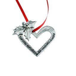 12Th Anniversary Christmas Ornament - Our Husband Wife Linen Tree Decoration Hanging Keepsake - thumbnail 2