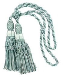 "D??copro Curtain & Drapery Double Tassel Tieback, Length 10"" - 25cm, Spread 38"